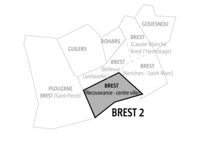 Canton de Brest Recouvrance – carte