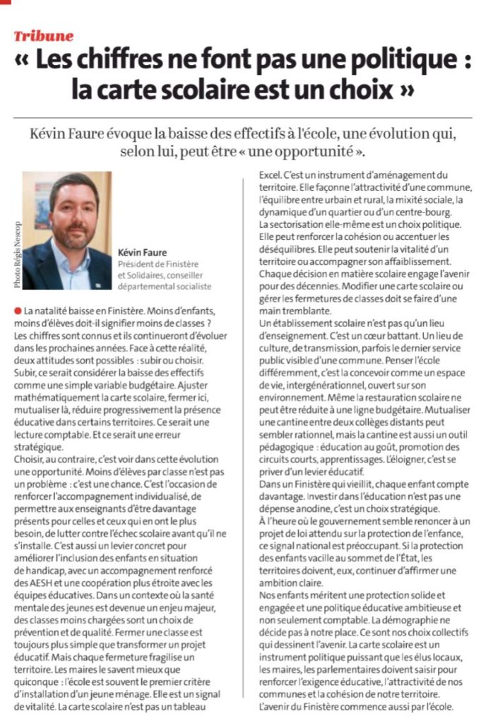 Les chiffres ne font pas une politique : la carte scolaire est un choix