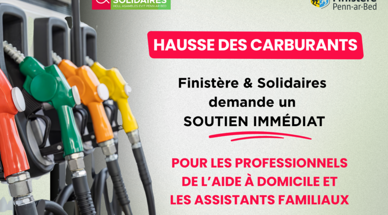 Face à la hausse des carburants : Finistère et Solidaires souhaite soutenir concrètement les professionnels du domicile